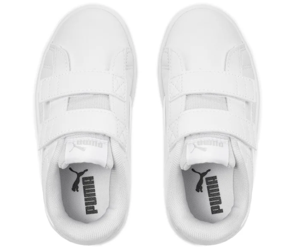 Tenis Casual Puma Rickie Classic Color Blanco Para Bebe.