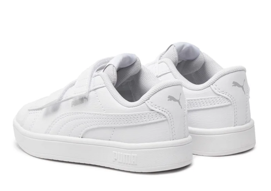 Tenis Casual Puma Rickie Classic Color Blanco Para Bebe.