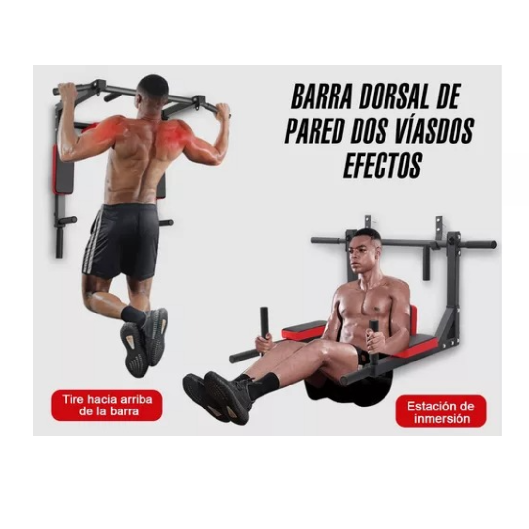 Barra 8en1 Dominadas Pared Gym Multifuncional Box Pesas