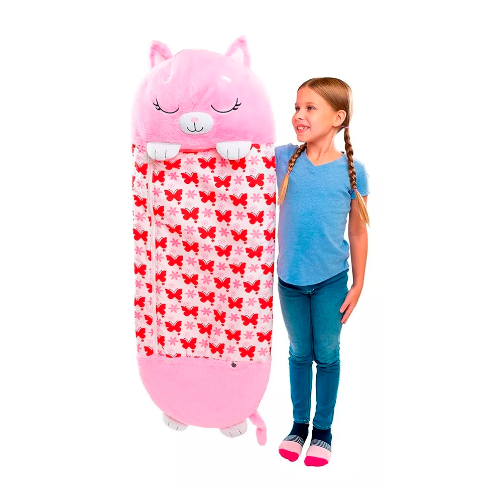Ilios Innova Saco para Dormir Plegable y Almohada para niños 140 x 60 cm Divertido Saco de Dibujos Animados sensación Suave, Sleeping bag infantil. 