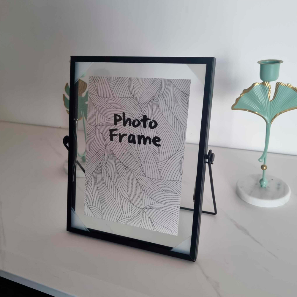 Ilios Innova Marco de fotos 22.5x17.5 centímetros para fotografías de 5x7 pulgadas. Portarretratos flotante metálico.