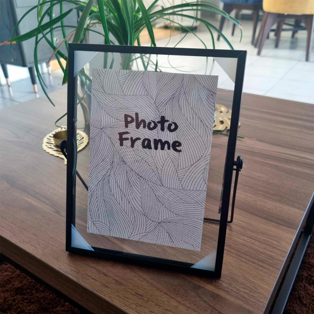 Ilios Innova Marco de fotos 22.5x17.5 centímetros para fotografías de 5x7 pulgadas. Portarretratos flotante metálico.