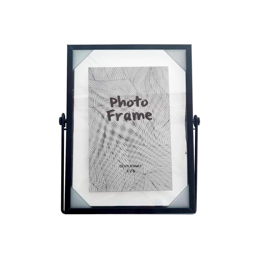 Ilios Innova Marco de fotos 15x20 centímetros para fotografías de 4x6 pulgadas. Portarretratos flotante metálico.
