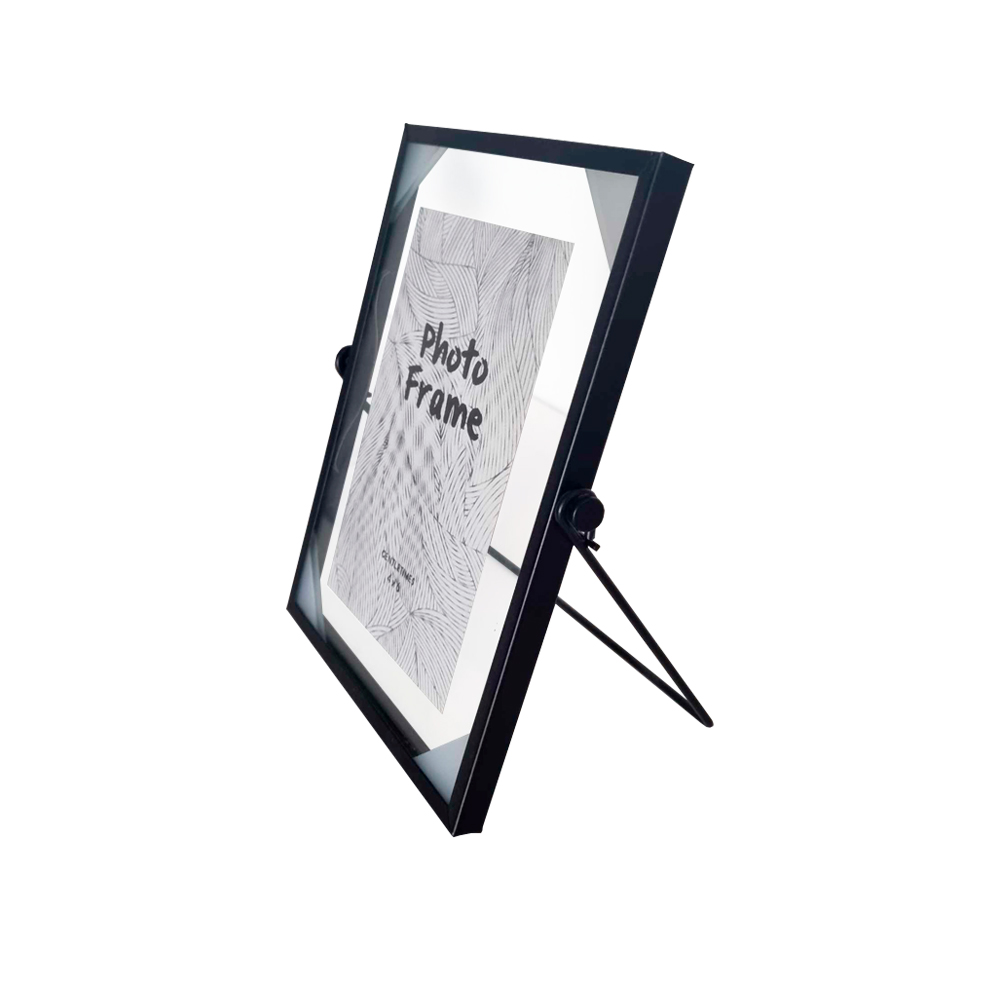 Ilios Innova Marco de fotos 15x20 centímetros para fotografías de 4x6 pulgadas. Portarretratos flotante metálico.