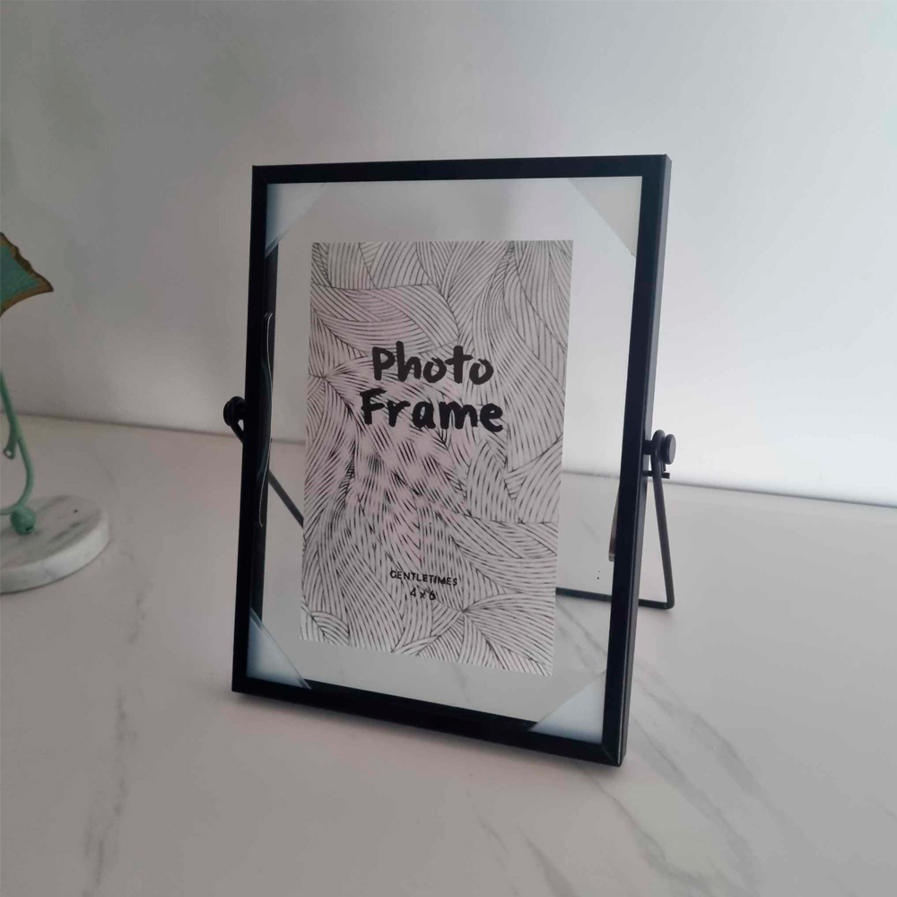 Ilios Innova Marco de fotos 15x20 centímetros para fotografías de 4x6 pulgadas. Portarretratos flotante metálico.