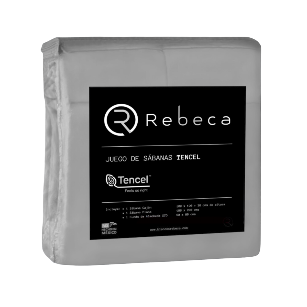 Juego de Sábanas Tencel - Fibra de Eucalipto Ultra-fresco y Ultra-suave - Tamaño King- Color Gris