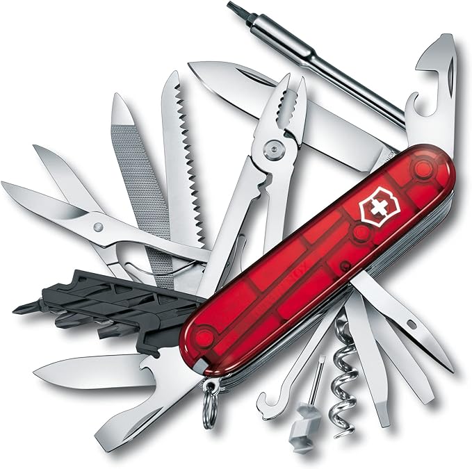 Victorinox Navaja Cybertool, Roja Transparente, 39 Usos