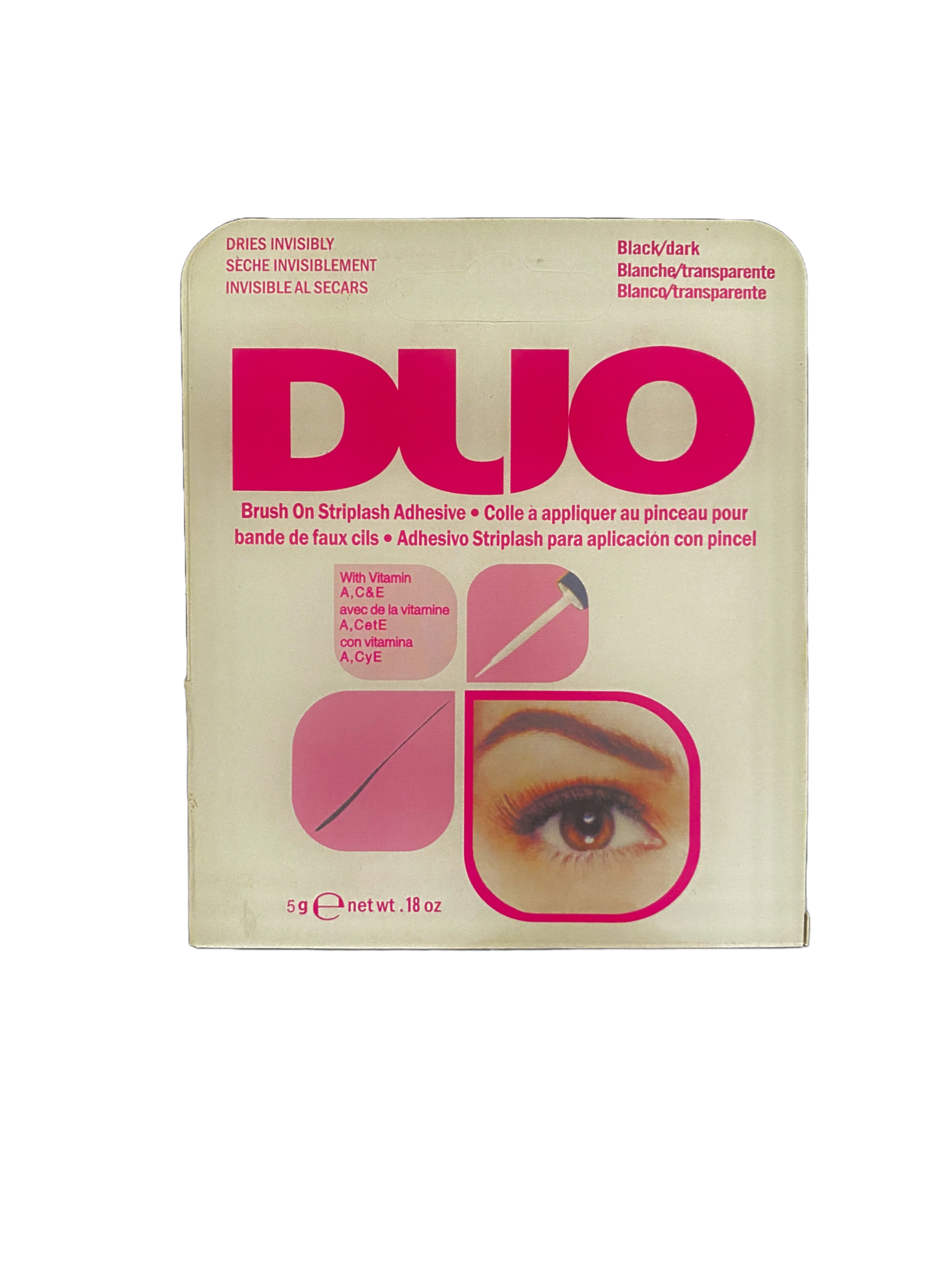 Pegamento para pestañas postizas negro con pincel larga duración