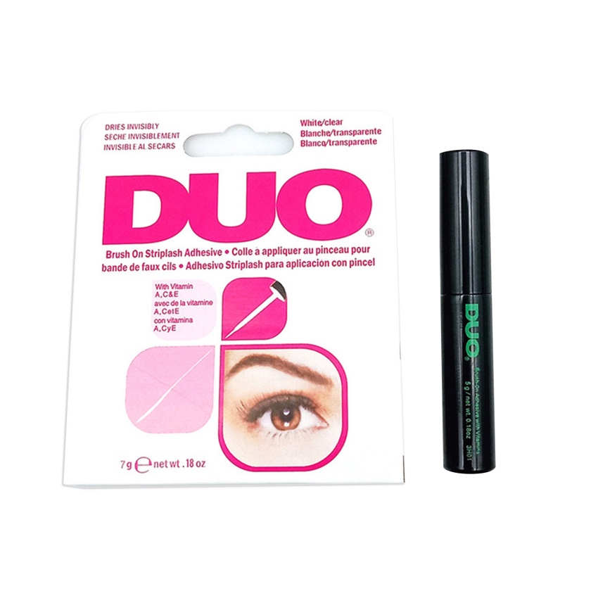 Pegamento para pestañas postizas negro con pincel larga duración