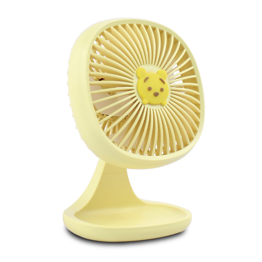Mini Ventilador Amarillo Winnie Eléctrico Portátil De Escritorio 1.5w DD-5580