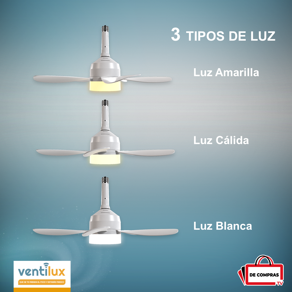 Ventilador De Techo Con Luz Ventilux Con Control Remoto