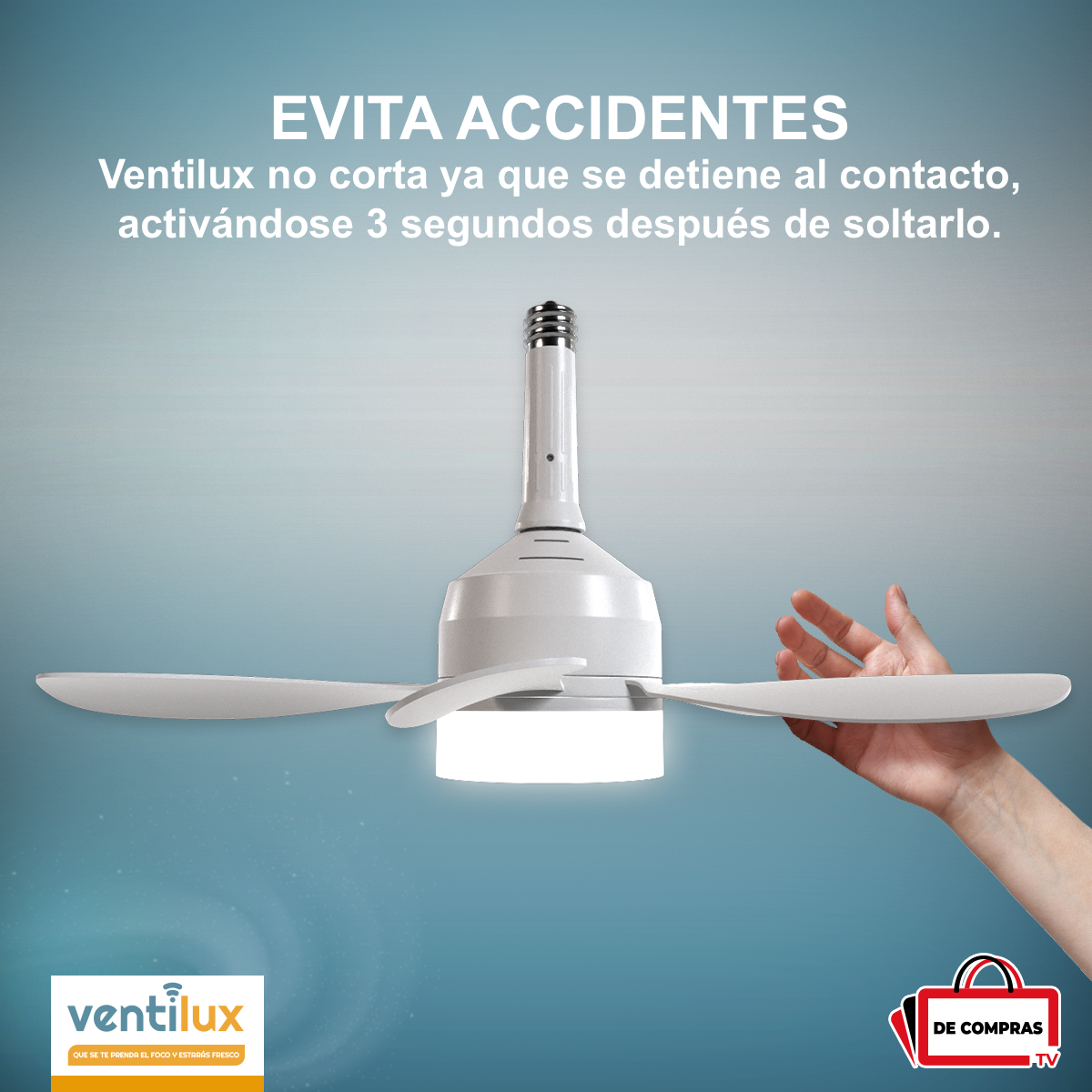 Ventilador De Techo Con Luz Ventilux Con Control Remoto