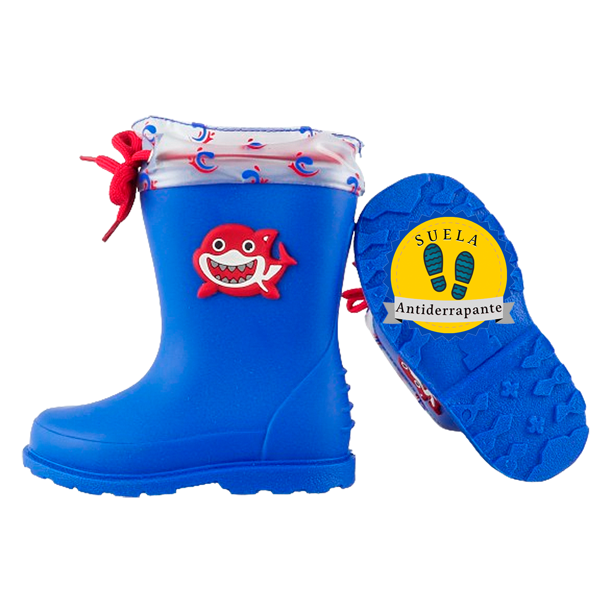 Botas Niño Lluvia Impermeables Ajustable Cómodas Tiburón Shark 614-r