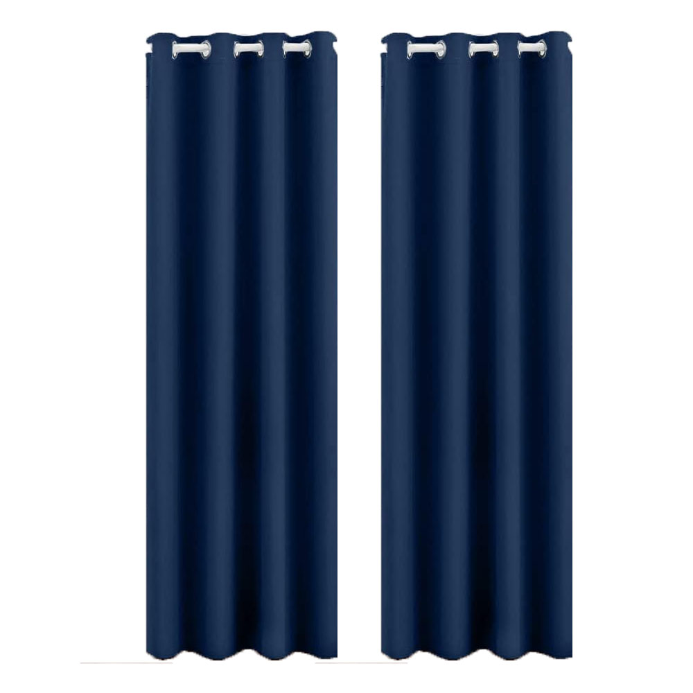 Cortinas Blackout para bloquear luz y ruido Azul marino Kyuden Home.