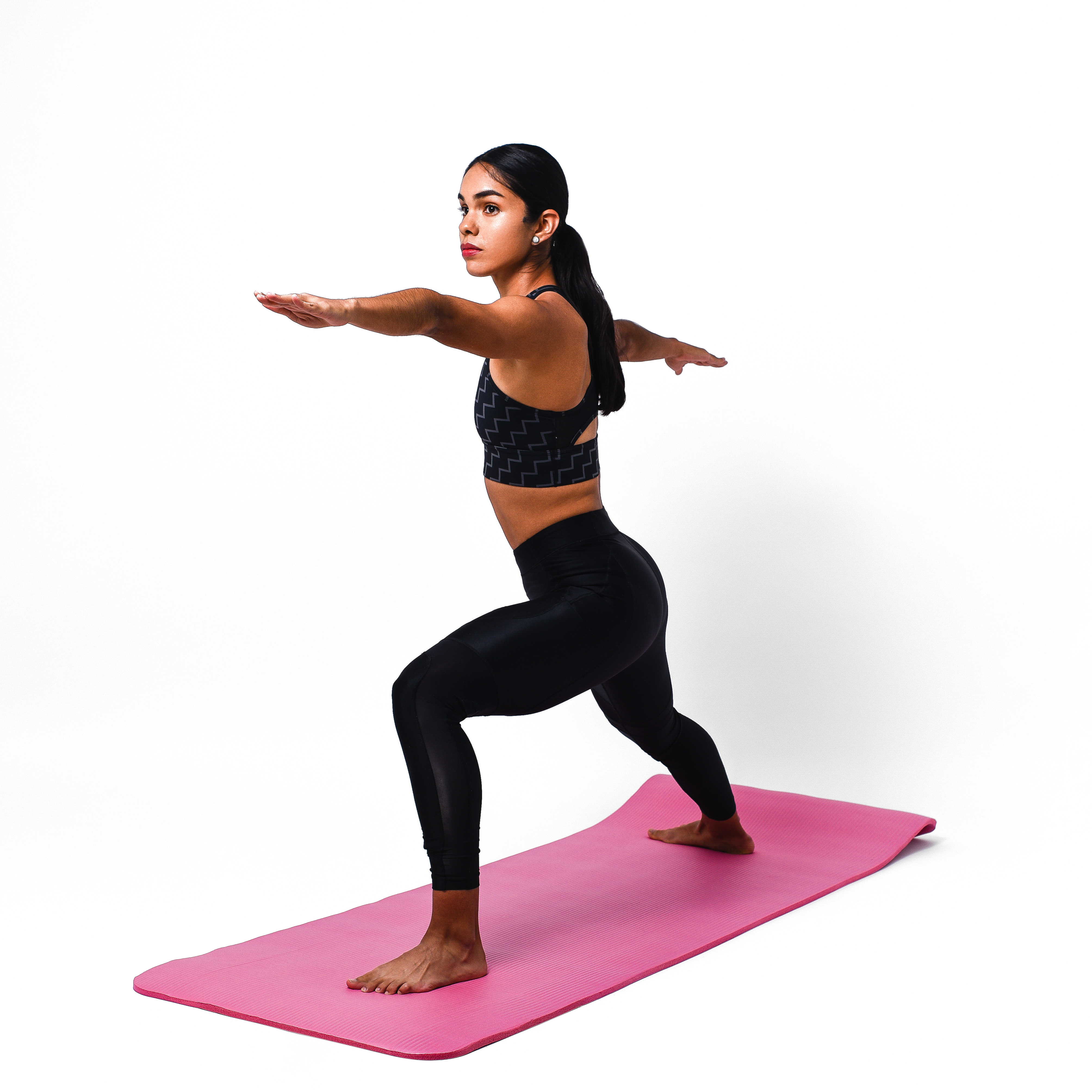 Tapete de Yoga y Pilates 10mm de Grosor Ejercicios para Fitness y Gimnasio Color Rosa Guevara Sports.