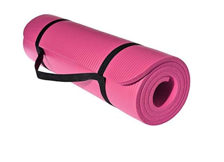 Tapete de Yoga y Pilates 10mm de Grosor Ejercicios para Fitness y Gimnasio Color Rosa Guevara Sports.