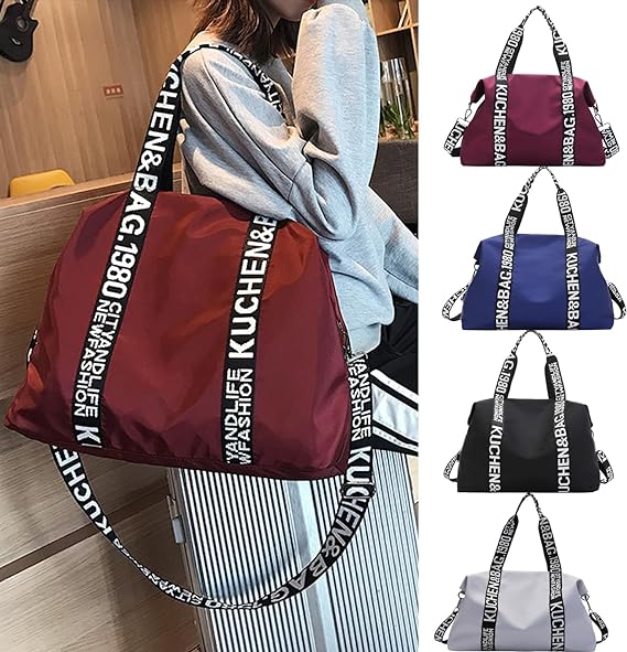 A Bolso Bandolera Mujeres, Impermeable Bolsas Totes para Mujer Alta Capacidad Bolso Multifuncional Correa de Hombro Desmontable Bolsa Crossbody para Mujer para Compras,Trabajo,Acampada,Viajes Cortos.
