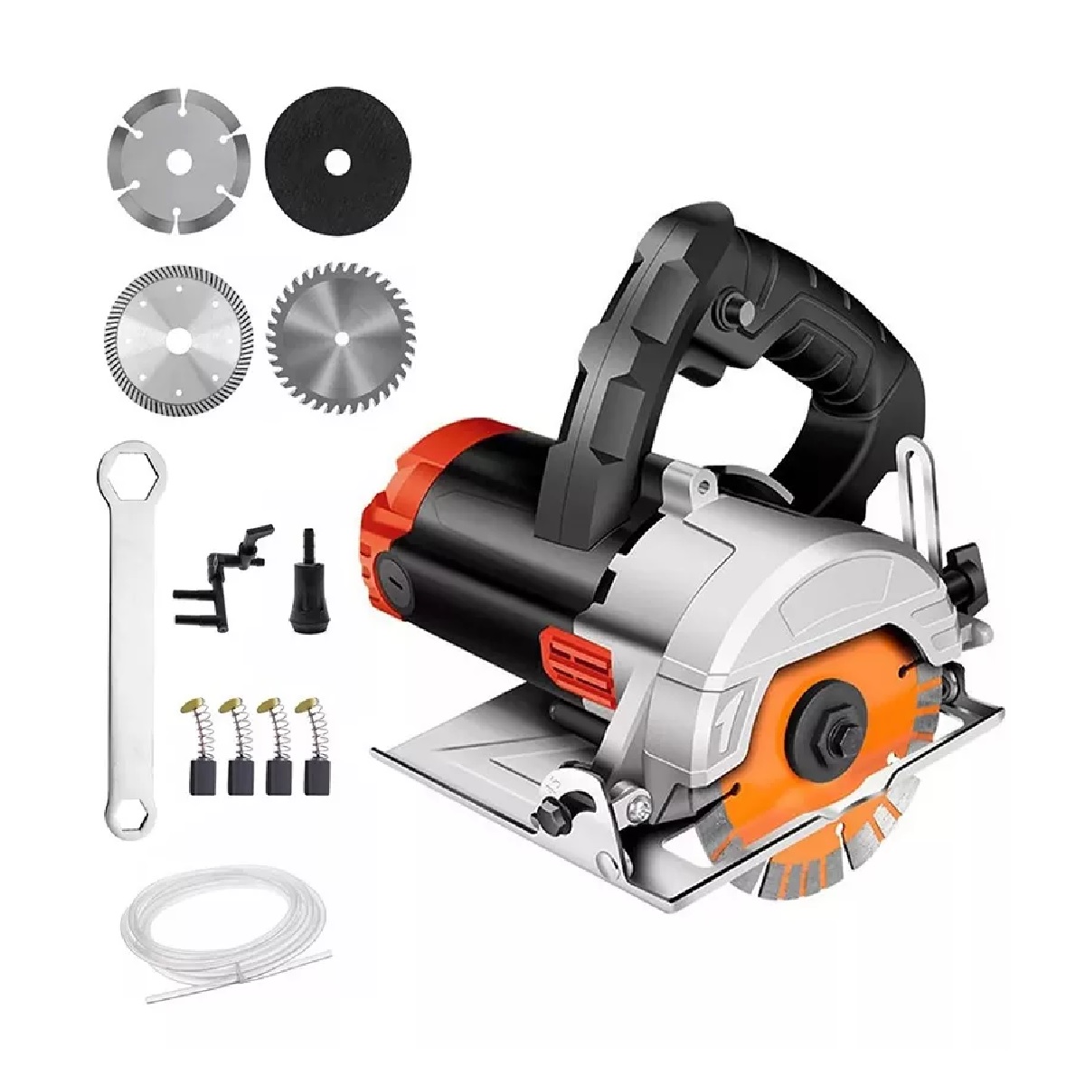 Kit De Sierra Circular Para Cortar Metales Y Mármol 1600w Naranja/Plata