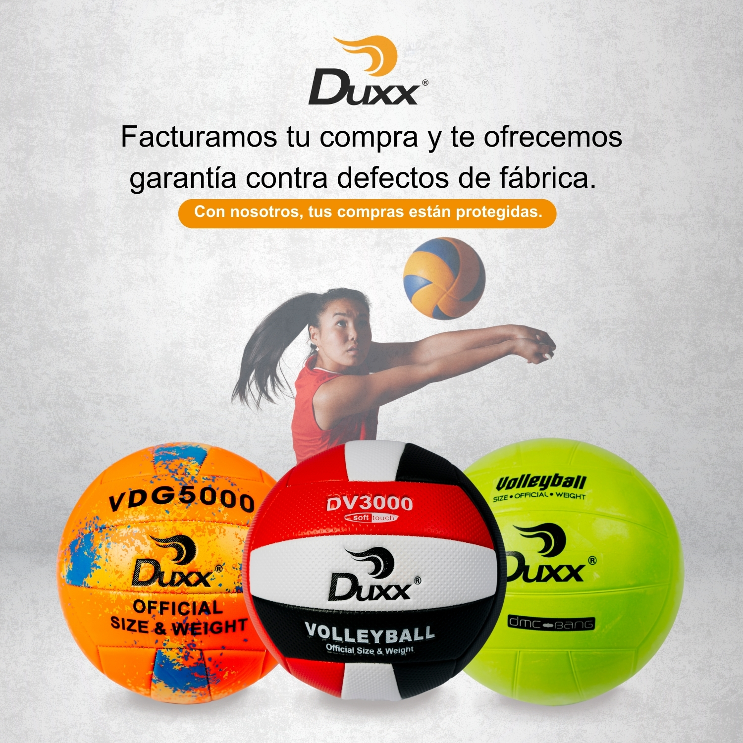 Duxx Balón de Voley Ball PVC #5 AMA/BCO/ROJO