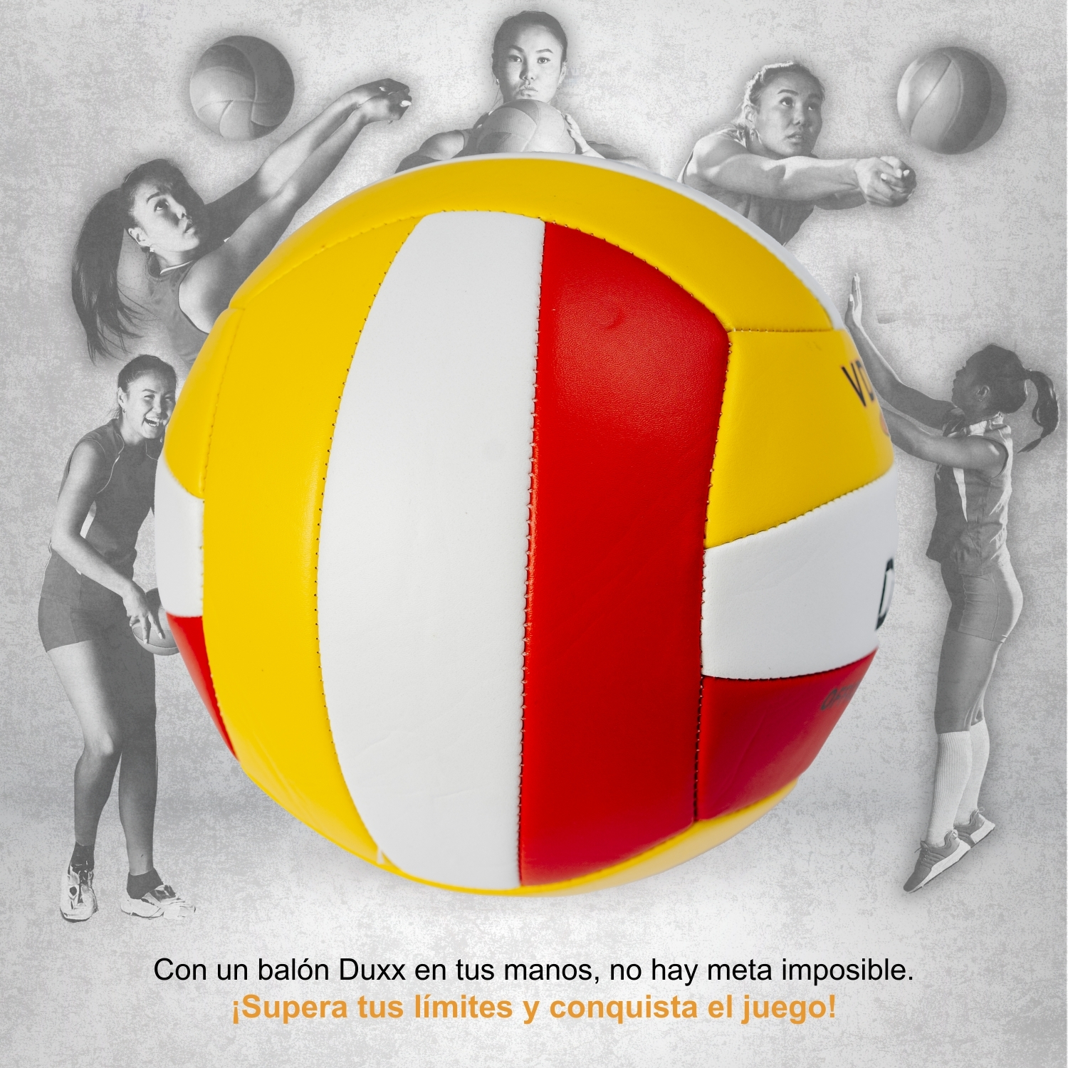 Duxx Balón de Voley Ball PVC #5 AMA/BCO/ROJO