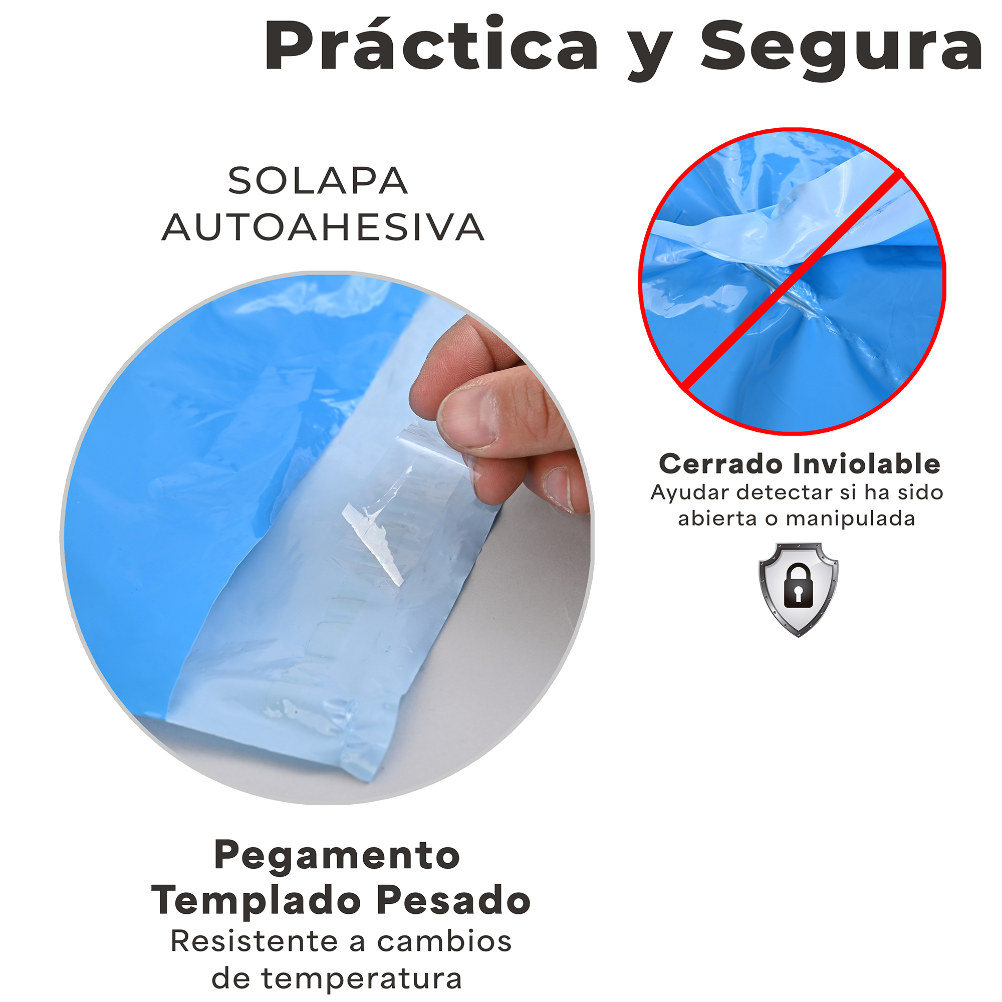 Paquete de 100 Piezas Bolsa Sobre Para Paquetería 30 X 40 Cm Tamaño MEDIANO Envíos E-Commerce, Mensajería, Adhesivo, Poly Plástico Resistente, Impermeable MOD:A023