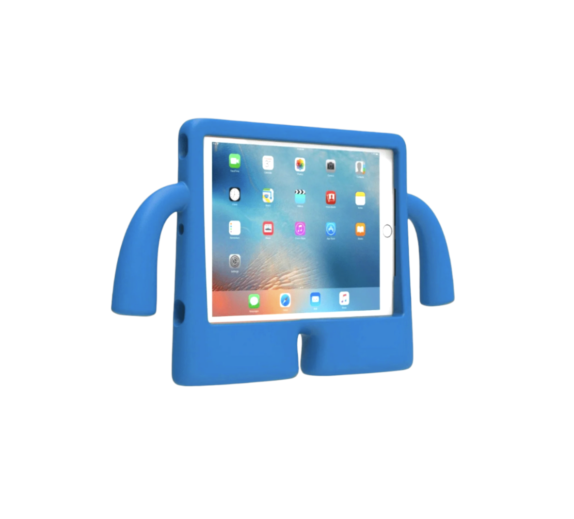 Funda Protectora Infantil con Bracitos más Mica de Cristal Gratis para Tablet iPad 10 10.9" Color Azul.