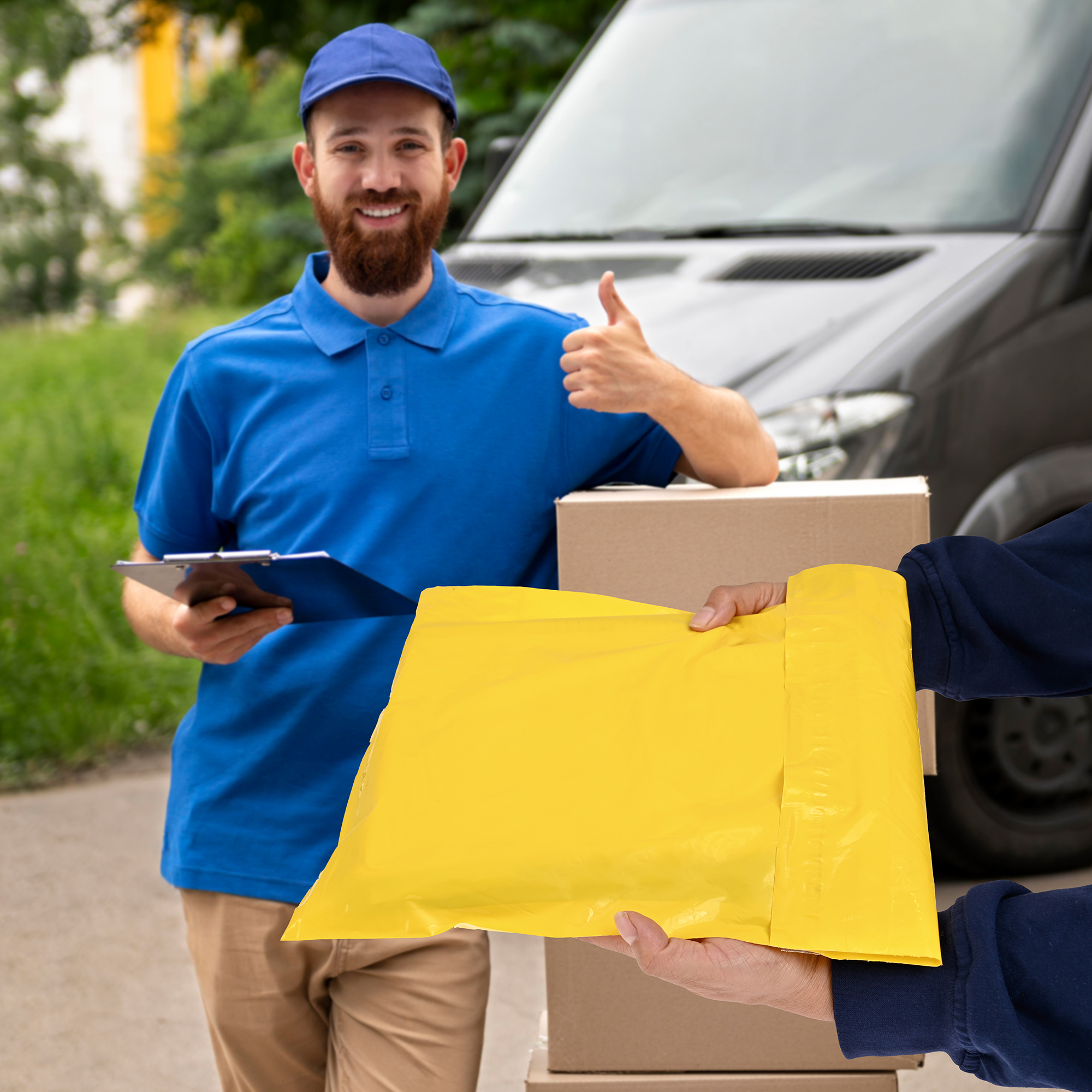 Paquete de 100 Piezas Bolsa Sobre Para Paquetería 30 X 40 Cm Tamaño MEDIANO  Envíos E-Commerce, Mensajería, Adhesivo, Poly Plástico Resistente, Impermeable MOD:A023