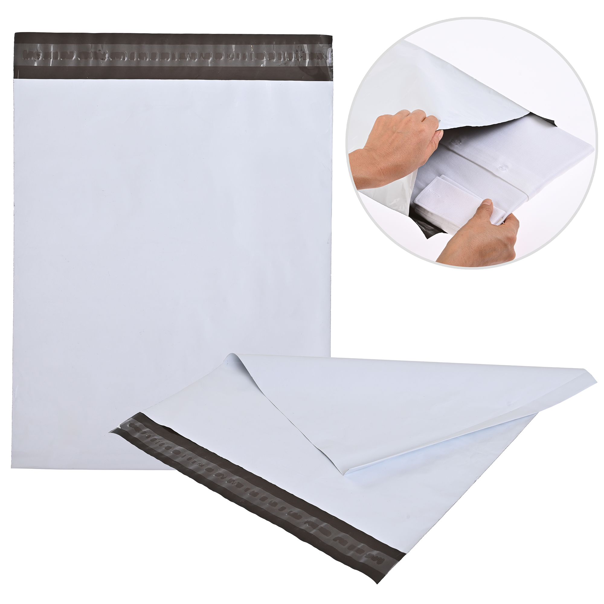 Paquete de 100 Piezas Bolsa Sobre Para Paquetería 30 X 40 Cm Tamaño MEDIANO  Envíos E-Commerce, Mensajería, Adhesivo, Poly Plástico Resistente, Impermeable MOD:A023