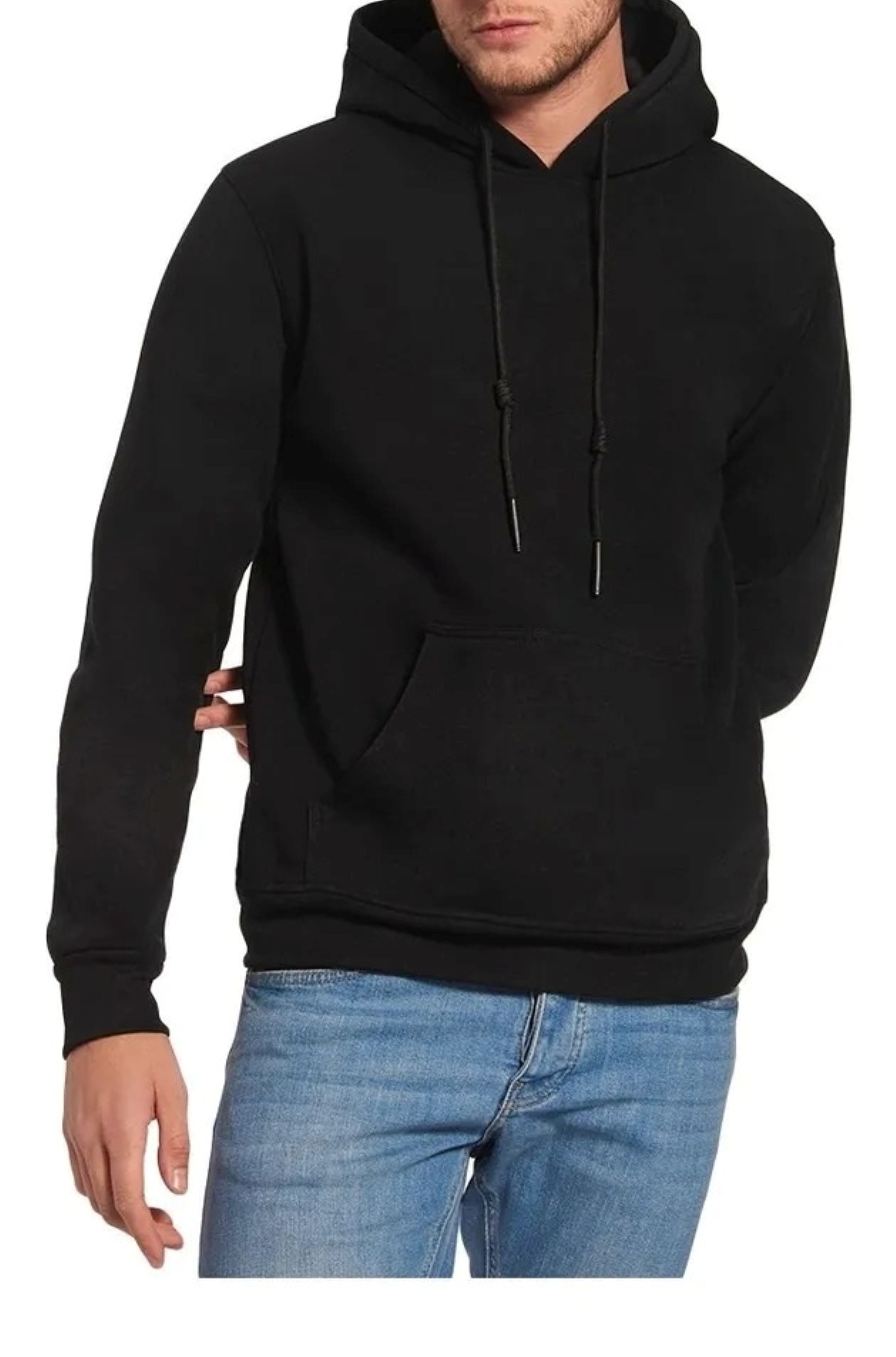 Sudadera Negra Con Capucha Unisex