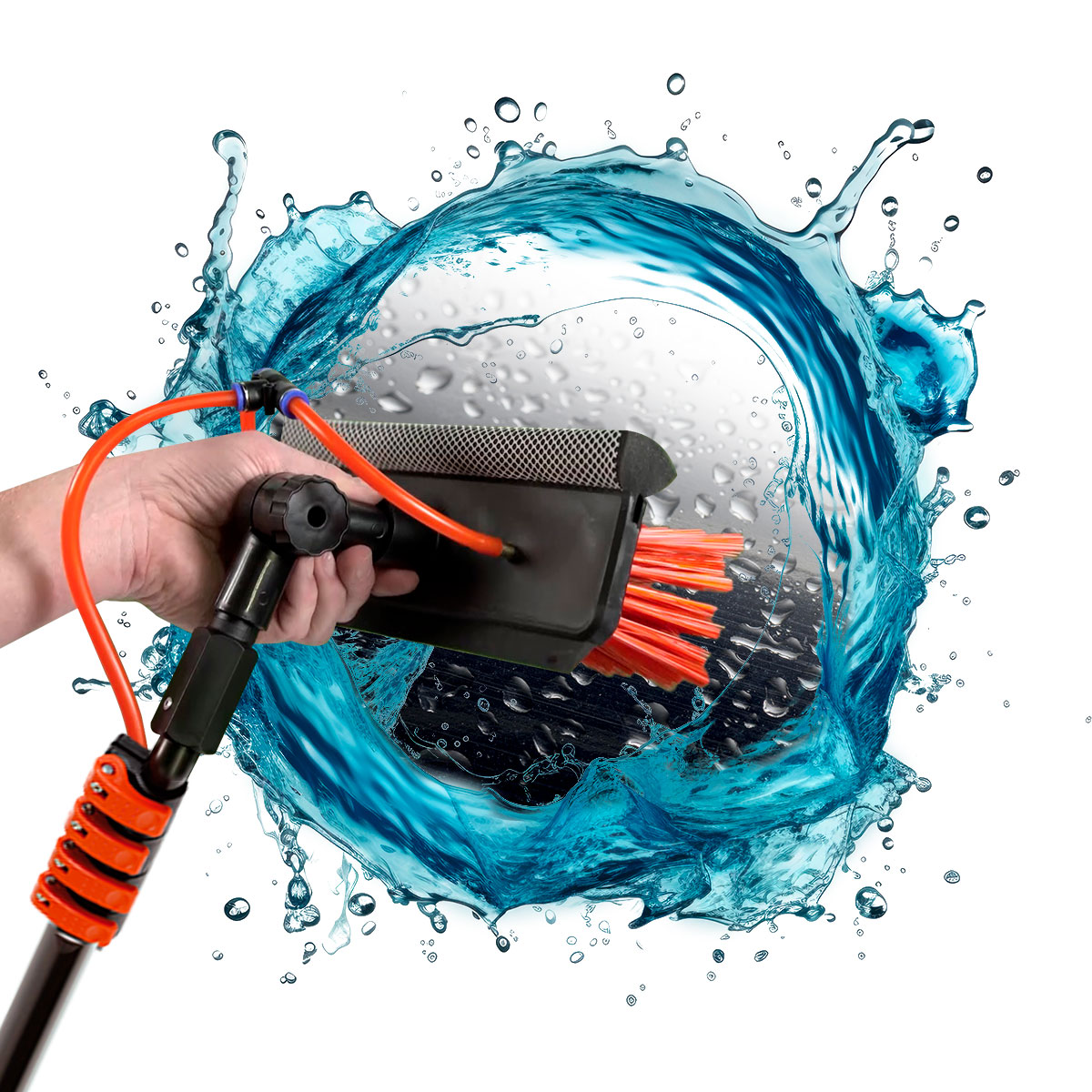 Cepillo Limpiador TELESCÓPICO STARLYFT TELESCOPIC HIDROCLEANER 7 M Tv Ofertas con PROPULSIÓN DE Agua y Jabón, Extensible hasta 7 Metros y Ligero  