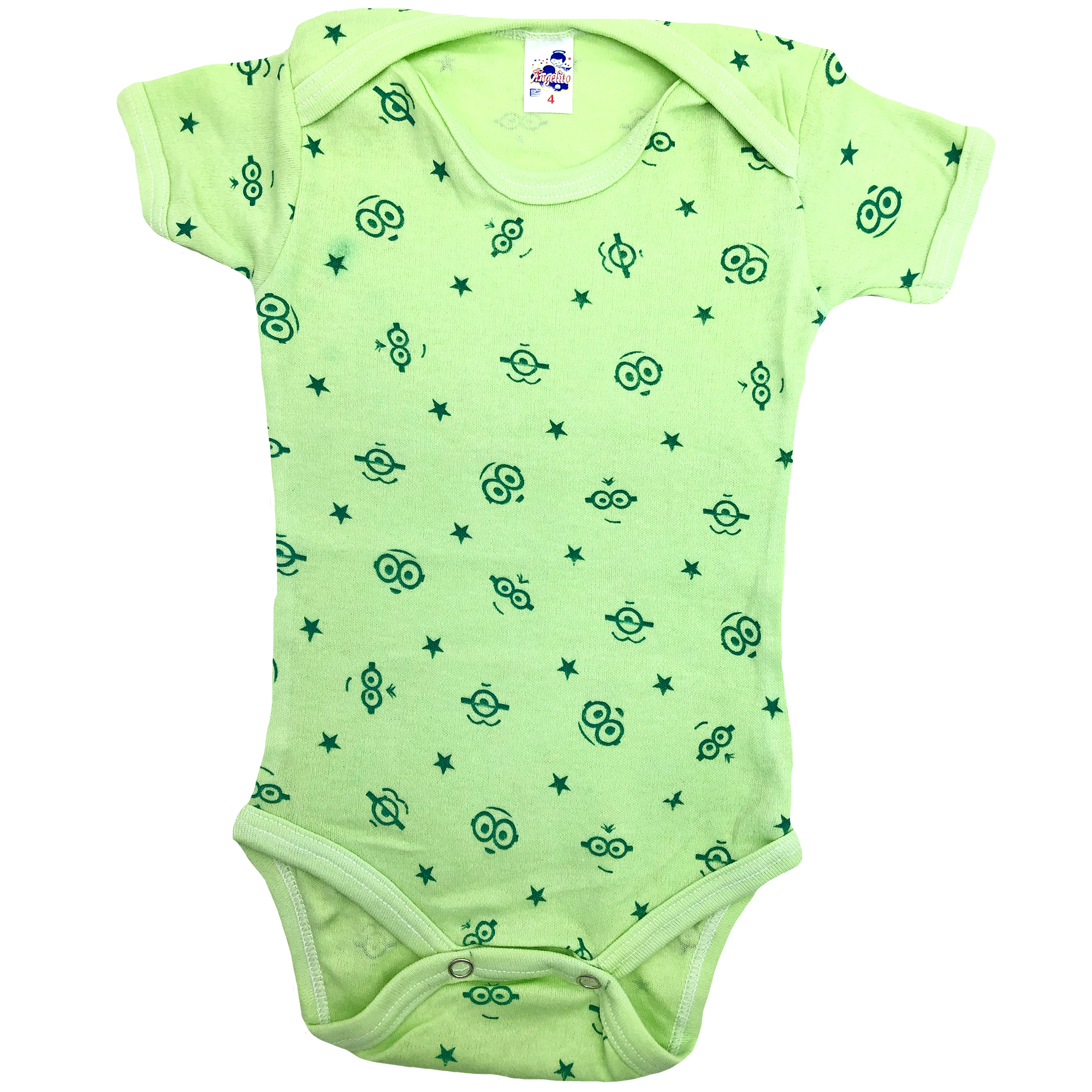 Pañaleros 100% Algodón Manga Corta Liso Y Estampado Set 6 Piezas