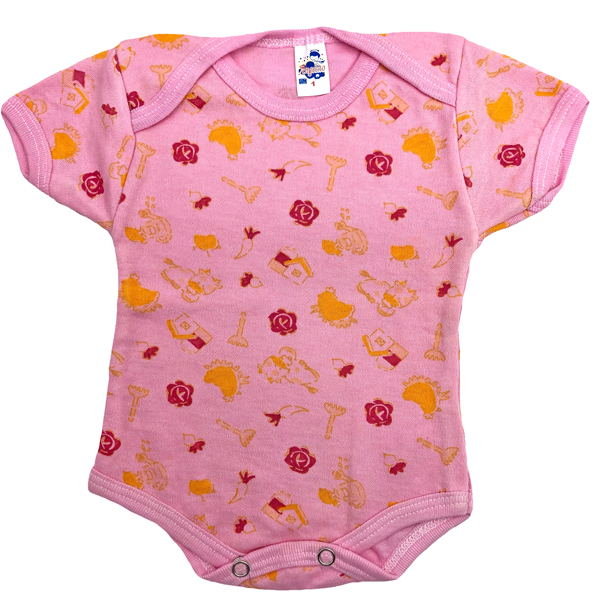 Pañaleros 100% Algodón Manga Corta Liso Y Estampado Set 6 Piezas