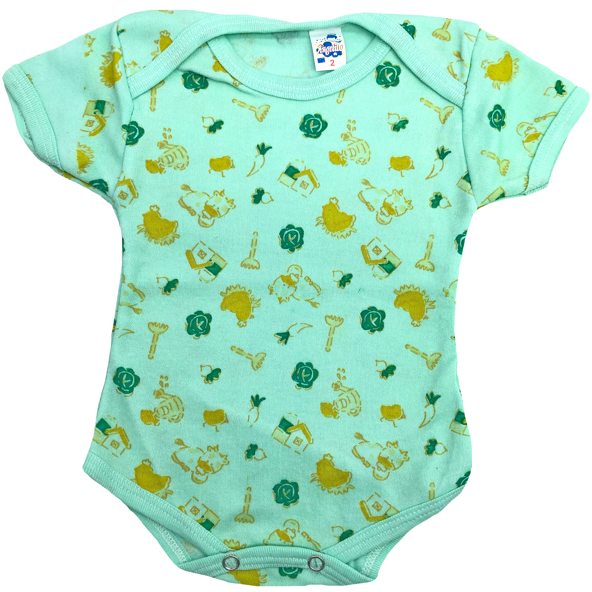 Pañaleros 100% Algodón Manga Corta Liso Y Estampado Set 6 Piezas