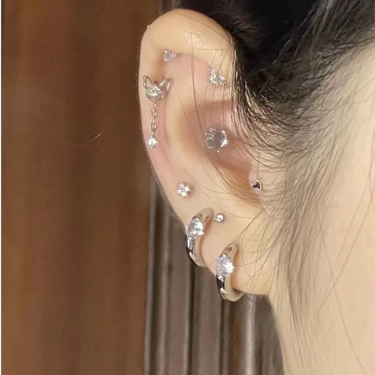 Aretes De Plata 925 Arracadas Huggies Zirconias Mujer Regalo.