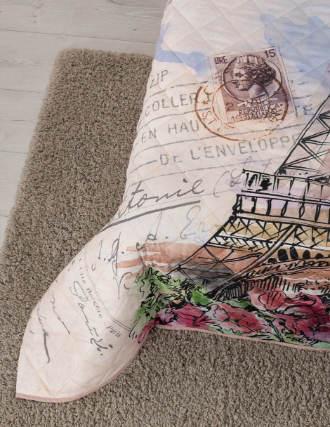 Edredón Matrimonial Doble Vista con Fundas Torre Eiffel ESQUIMAL