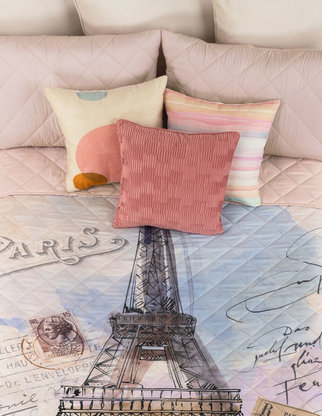 Edredón Matrimonial Doble Vista con Fundas Torre Eiffel ESQUIMAL