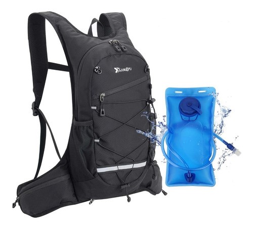 Mochila Hidratación 2l Ciclismo Campismo Hiking Bolsa Agua Negra