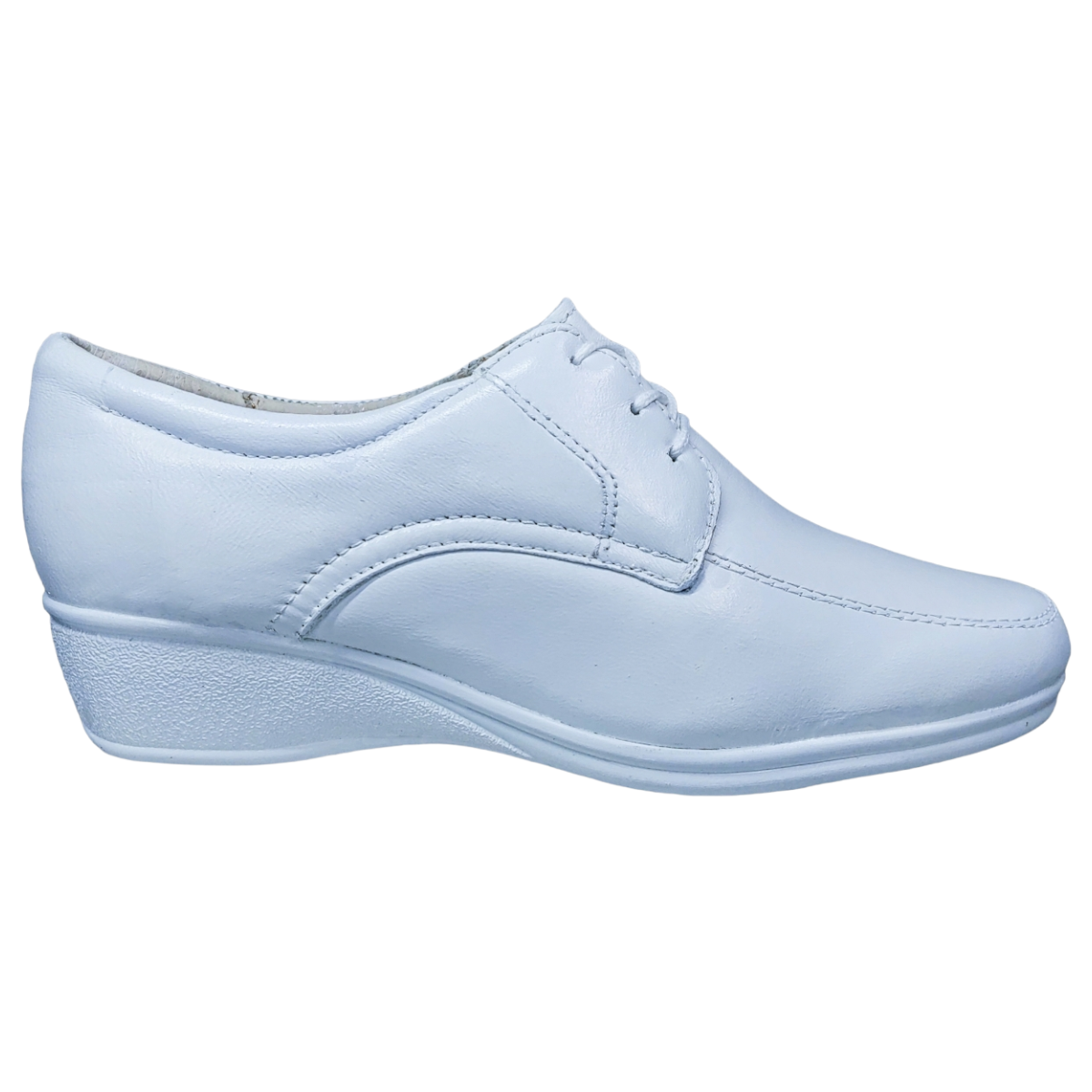 Zapato Enfermería Clínico Hotelero Cómodo Piel Blanco BE60-3.