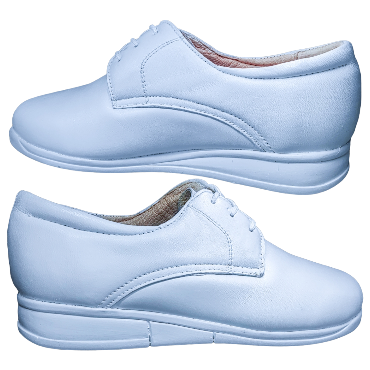 Zapato Enfermería Clínico Hotelero Cómodo Piel Blanco BE30.