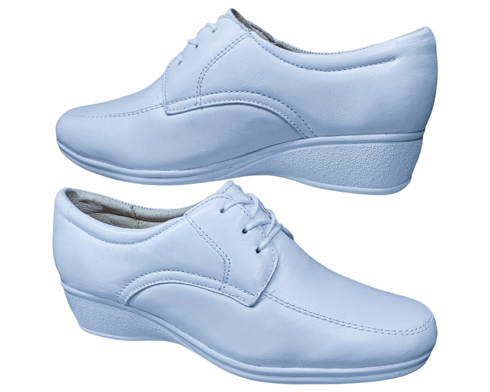 Zapato Enfermería Clínico Hotelero Cómodo Piel Blanco BE60-3.