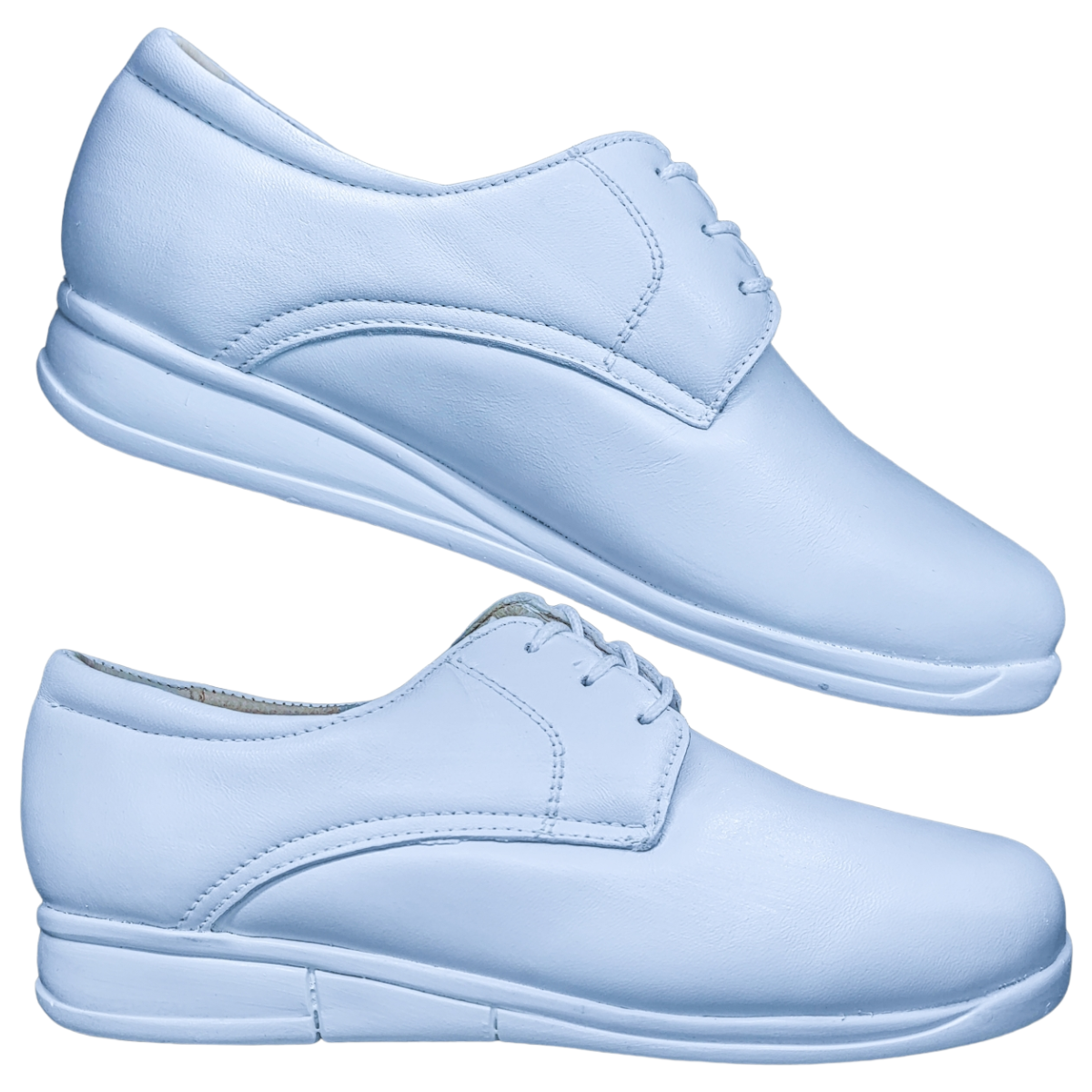 Zapato Enfermería Clínico Hotelero Cómodo Piel Blanco BE30.