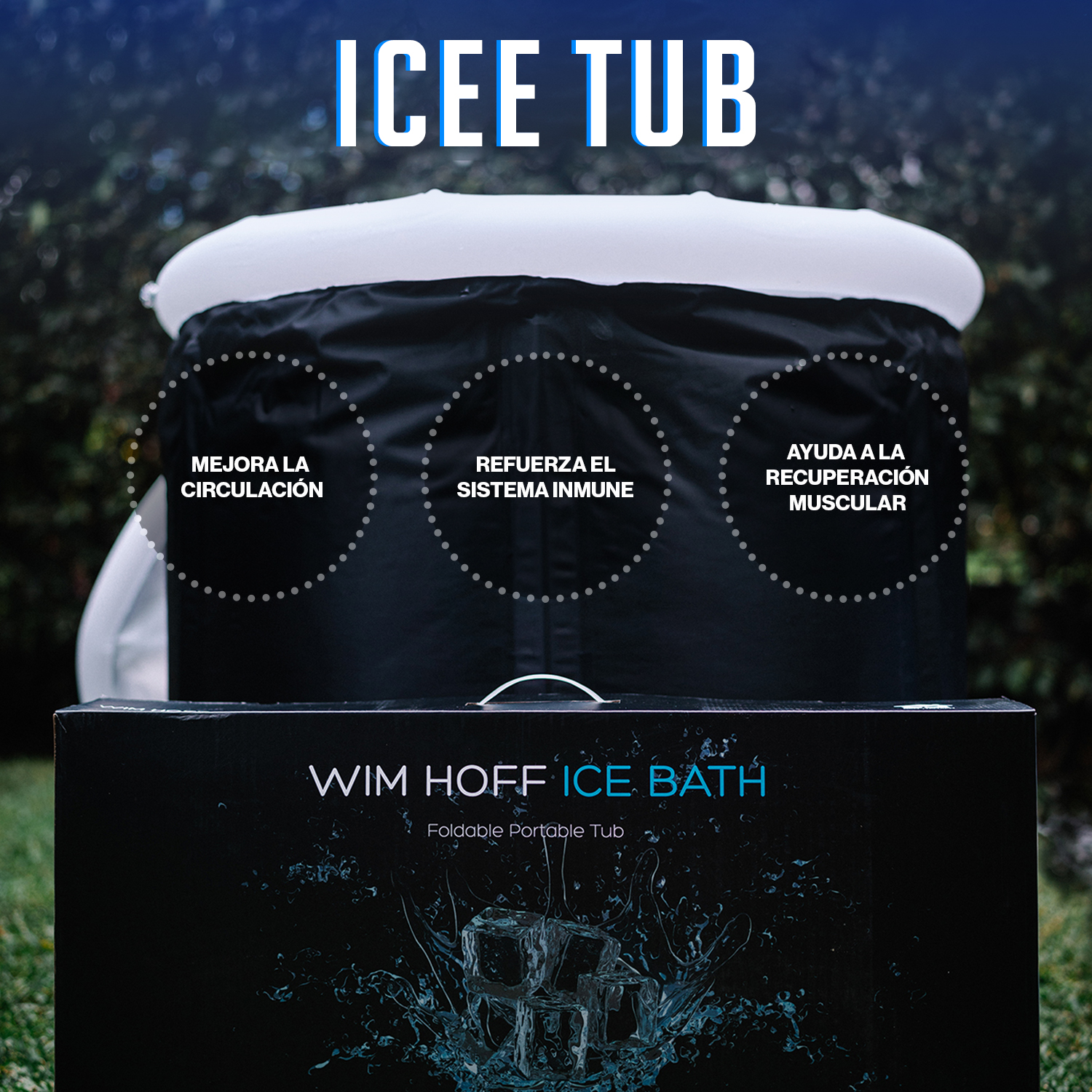 Tina Portátil Para Adultos Baño de Hielo Para Entrenamiento De Terapia de Agua Fría Tina Plegable Pa 