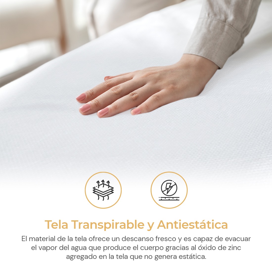 Cubre colchon King Size Impermeable Tela TENCEL PREMIUM ORGANICA Anti Acaros Hipoalergenico Ultra Dry.