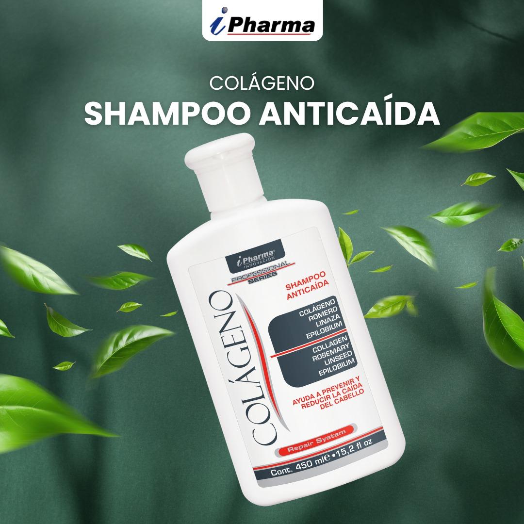 Shampoo anticaída con Colágeno, Romero y Linaza 450 ml.