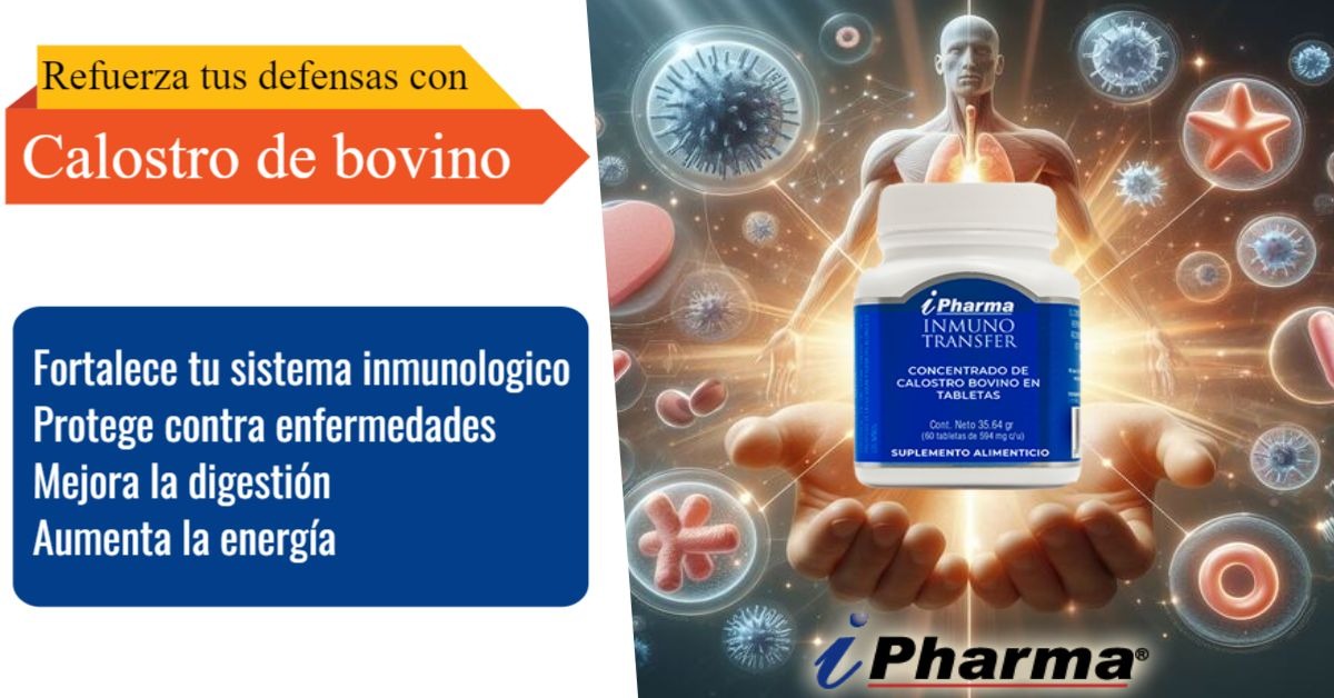 Inmuno Transfer Calostro Bovino Concentrado Tabletas, ayuda a fortalecer el sistema gástrico