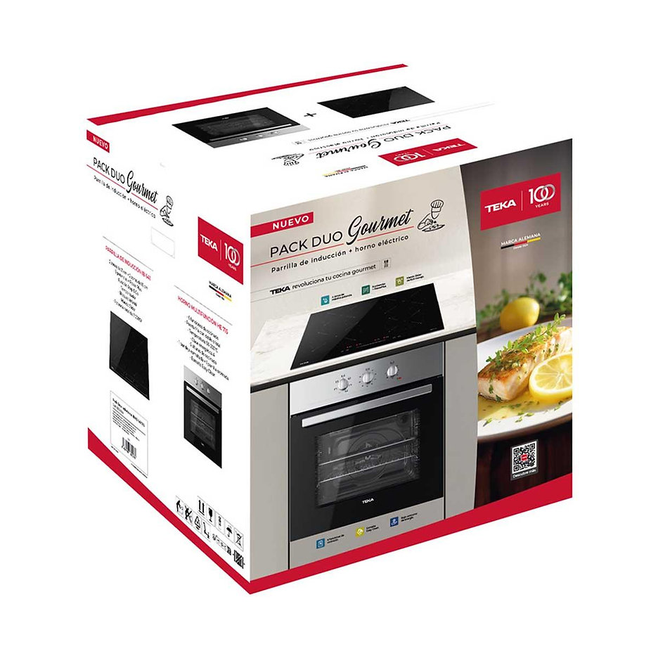 Combo Horno y Parrilla Eléctricos Teka Pack Duo InduHorno IBHE 641 715 de 60 cm.