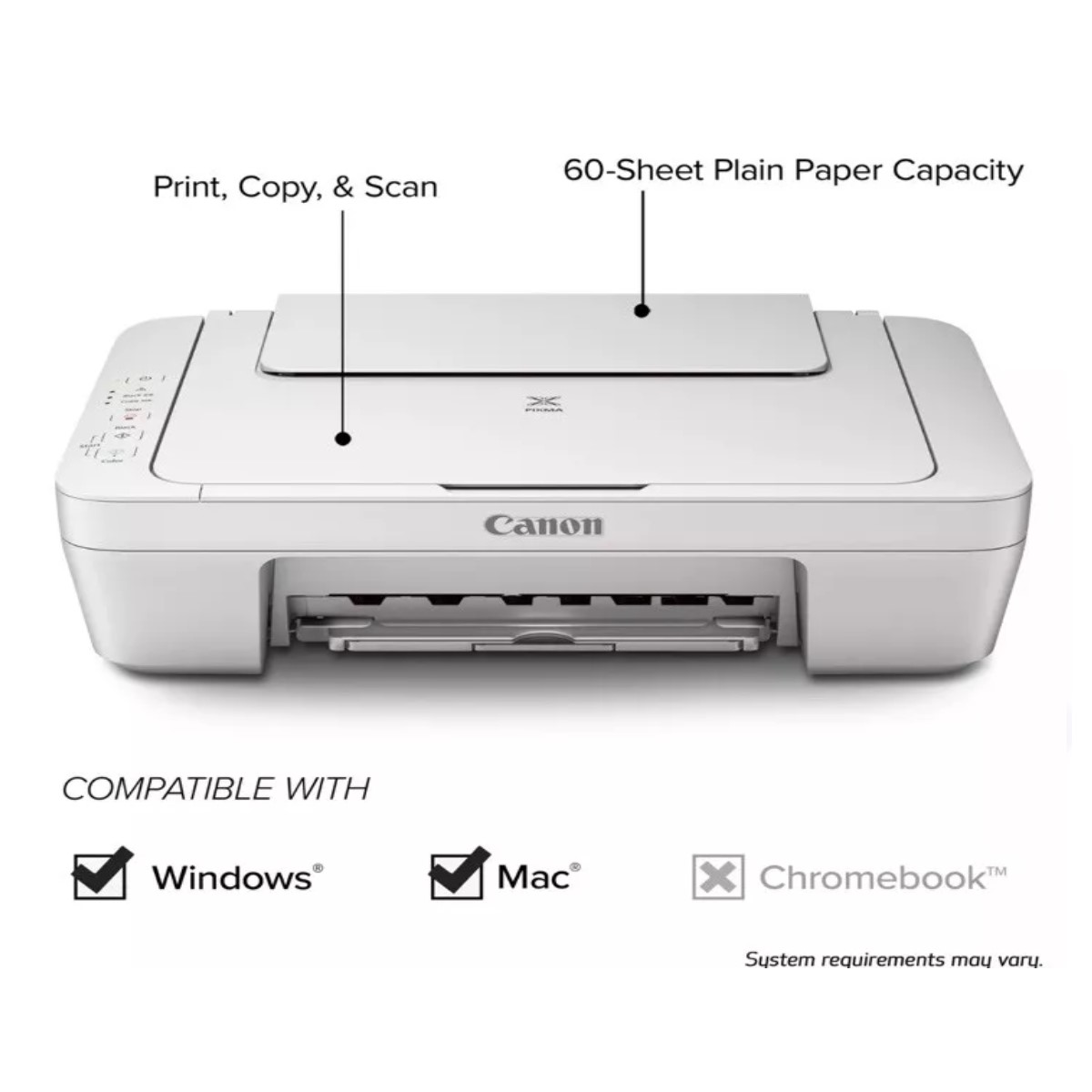 Canon Pixma MG2522 Impresora  de tinta, escáner y copiadora, blanco.