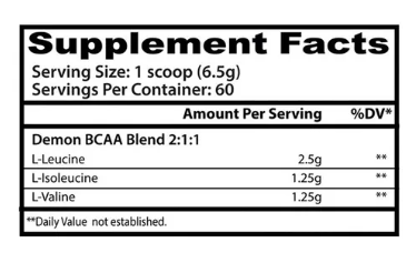 Aminoácidos Demon Bcaas 60 serv Uva .