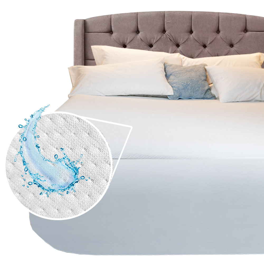 Cubre Colchon Acolchado Matrimonial TENCEL 100% Impermeable Soft Touch .