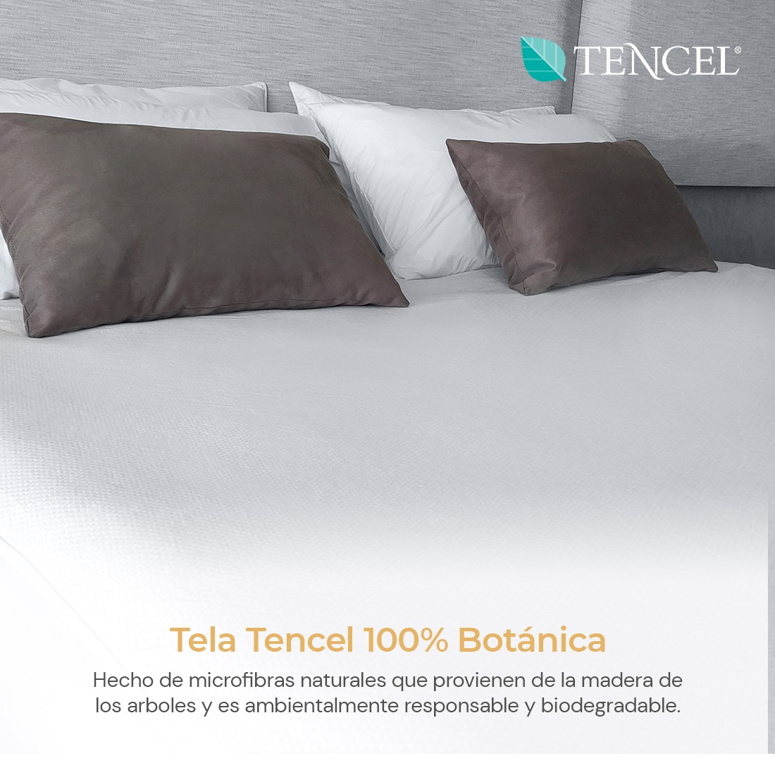Cubre Colchon Acolchado Matrimonial TENCEL 100% Impermeable Soft Touch .